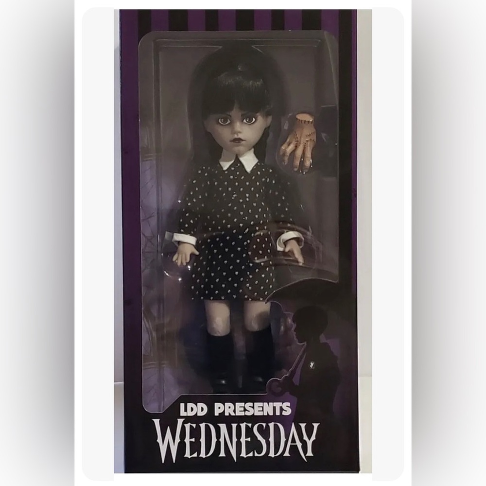 Living dead doll Wednesday Addams family LDD New Mint Mezco Goth Halloween Gift